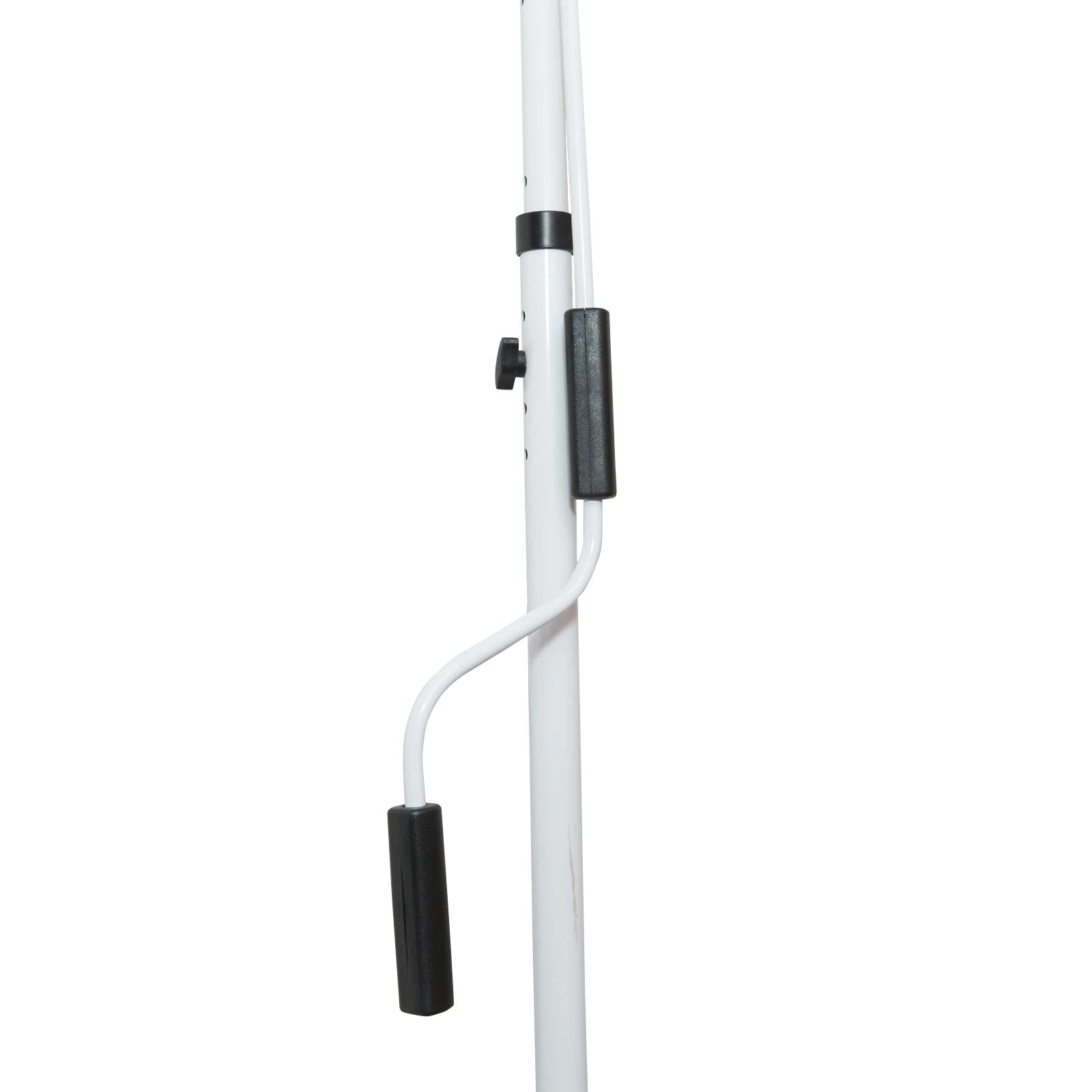 Toldo Manual Retrátil 200x150 cm com Manivela de Alumínio Ângulo Ajustável Proteção Solar para Varanda Jardim Pátio Branco