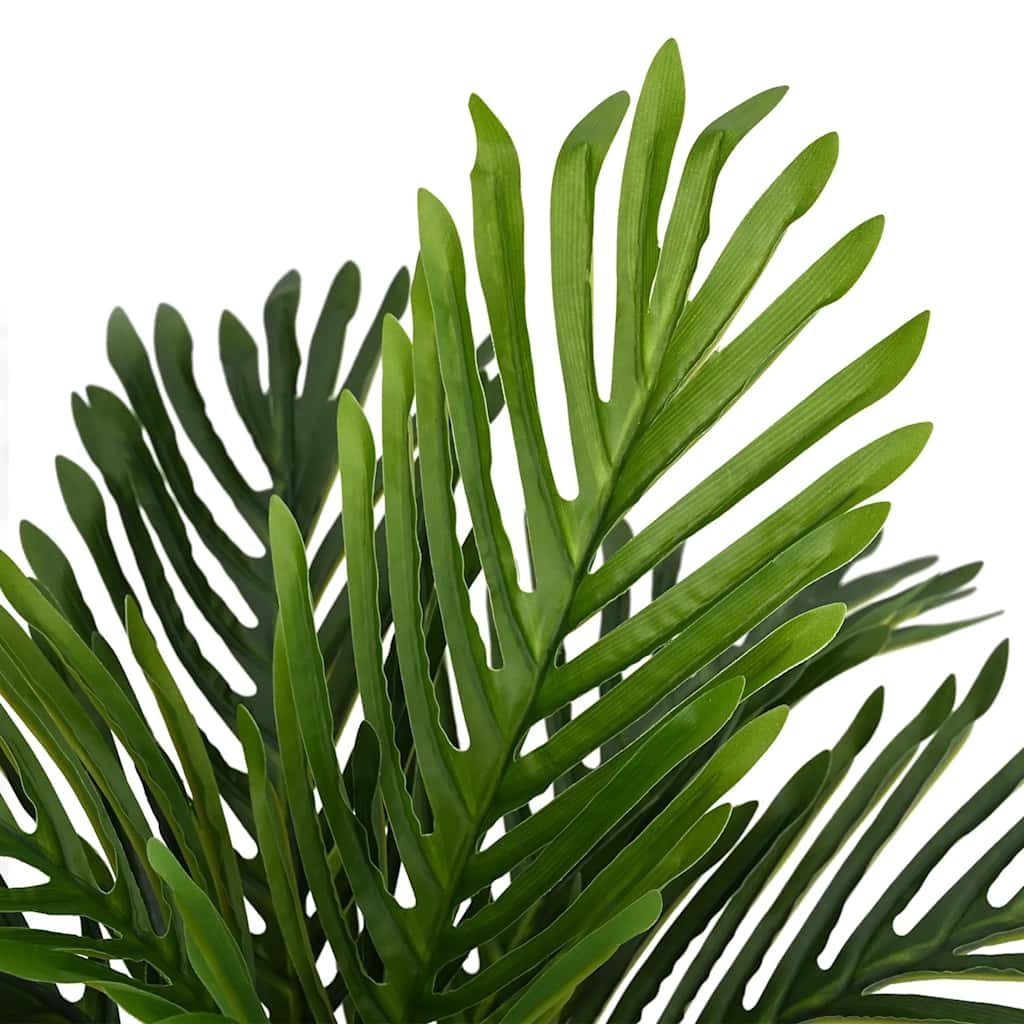 Planta de palmeira artificial 9 folhas 70 cm verde