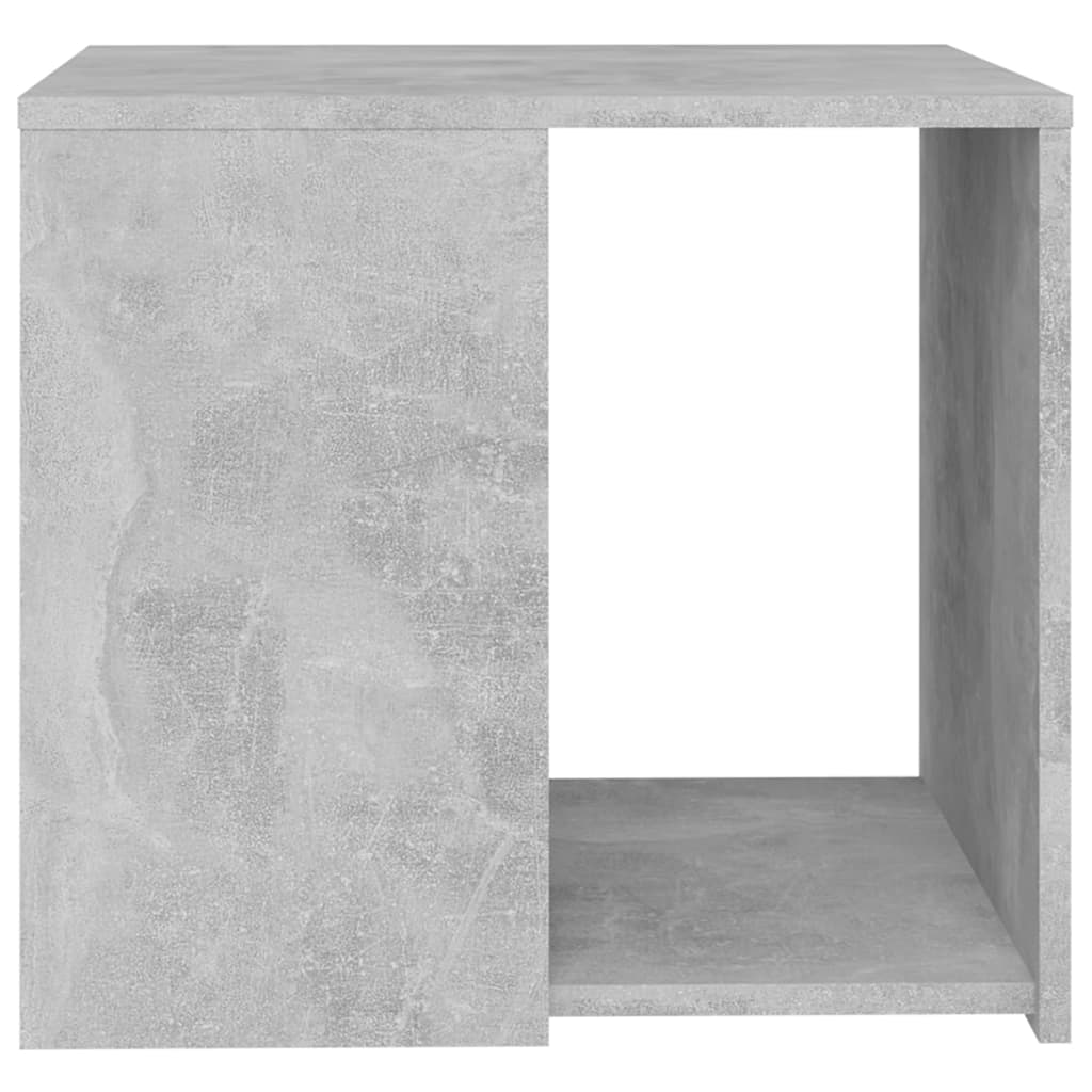 Mesa de apoio 50x50x45 cm derivados de madeira cinzento cimento