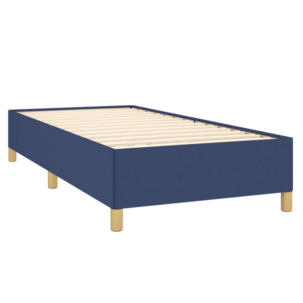 Estrutura de cama sem colchão 100x200 cm tecido azul