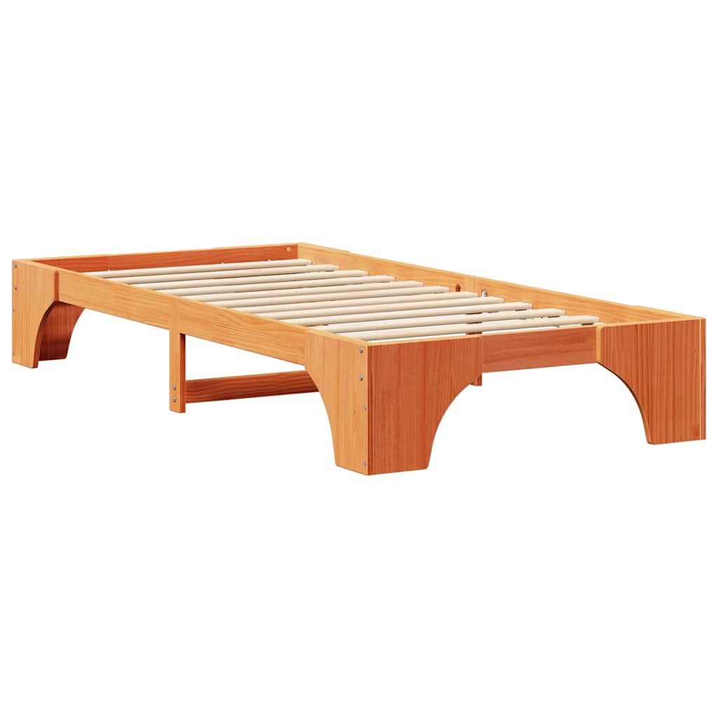 Estrutura da cama marrom cera 80 x 200 cm