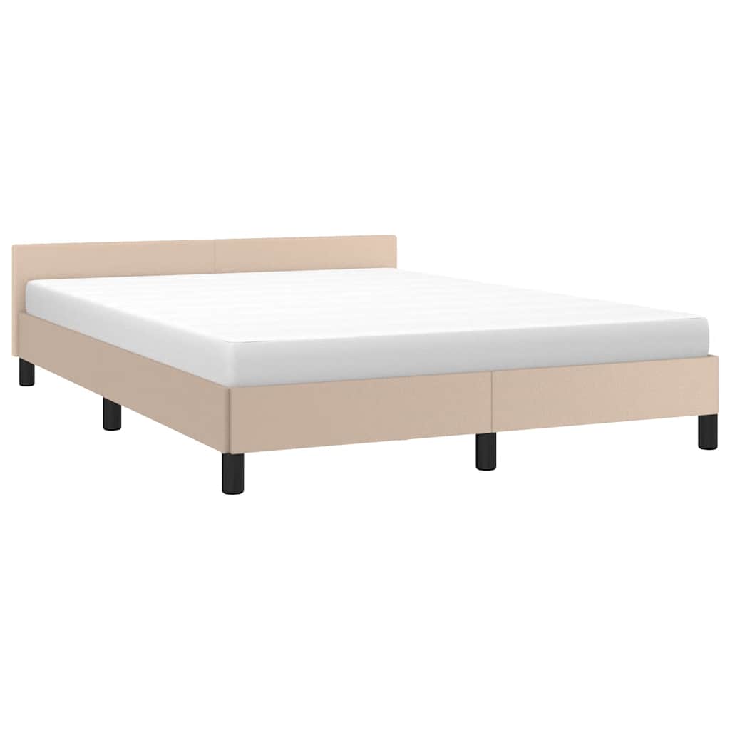 Estrutura cama c/ cabeceira sem colchão 140x200 cm cappuccino