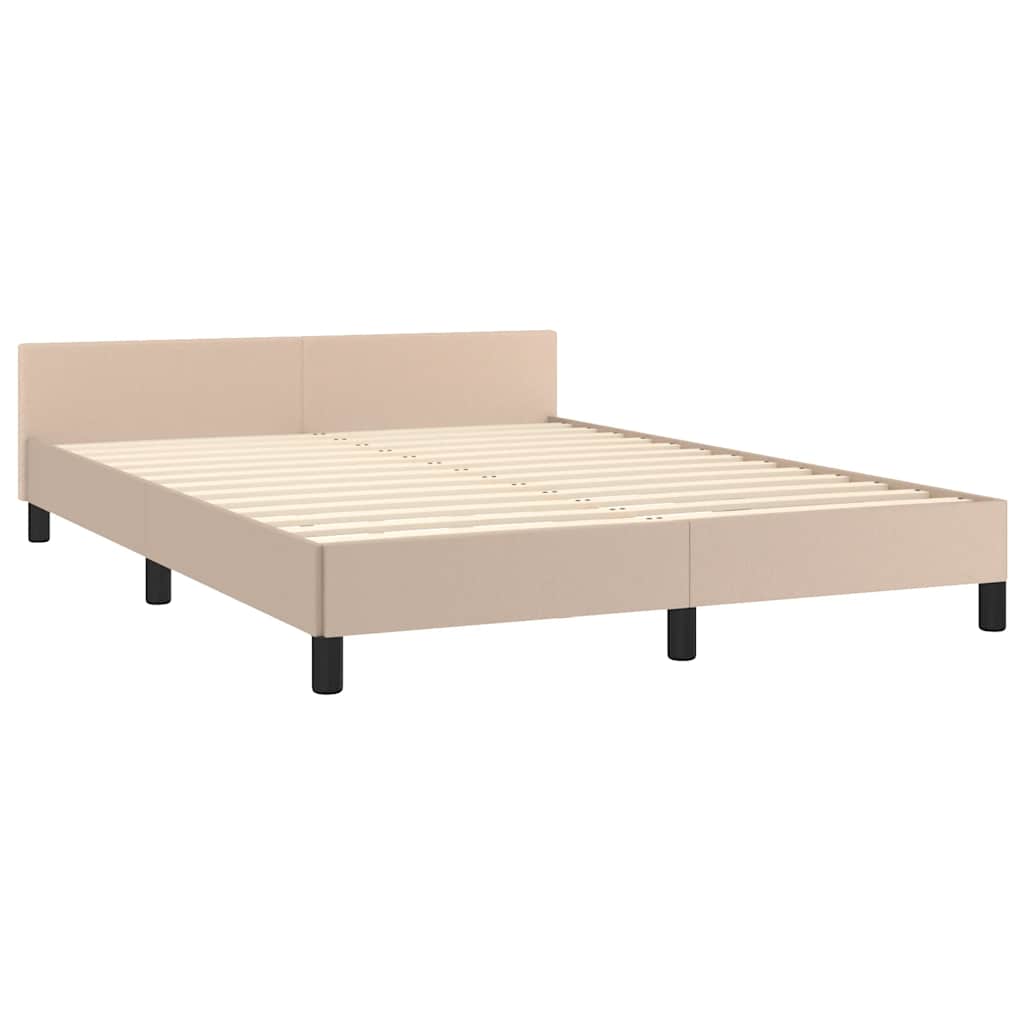 Estrutura cama c/ cabeceira sem colchão 140x200 cm cappuccino