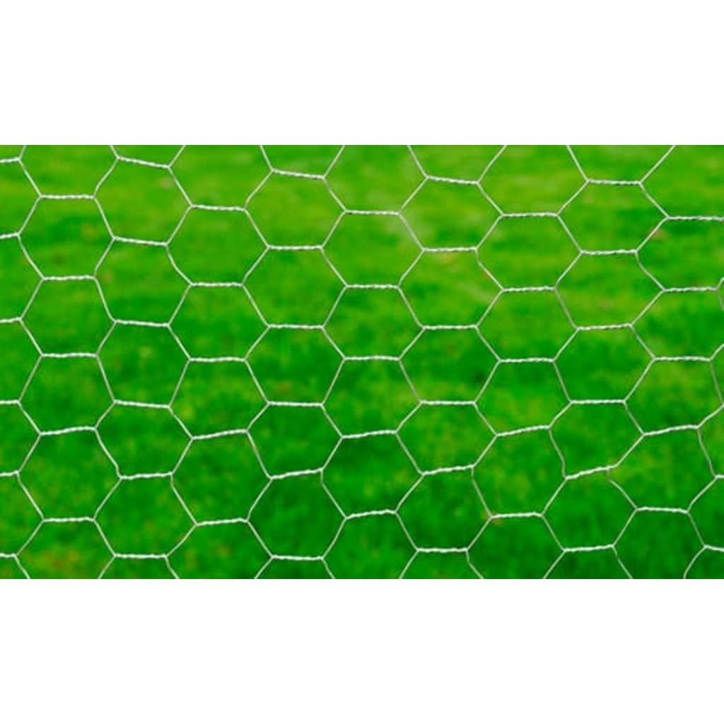 Cerca de arame p/ galinheiro 25x1 m aço galvanizado prateado