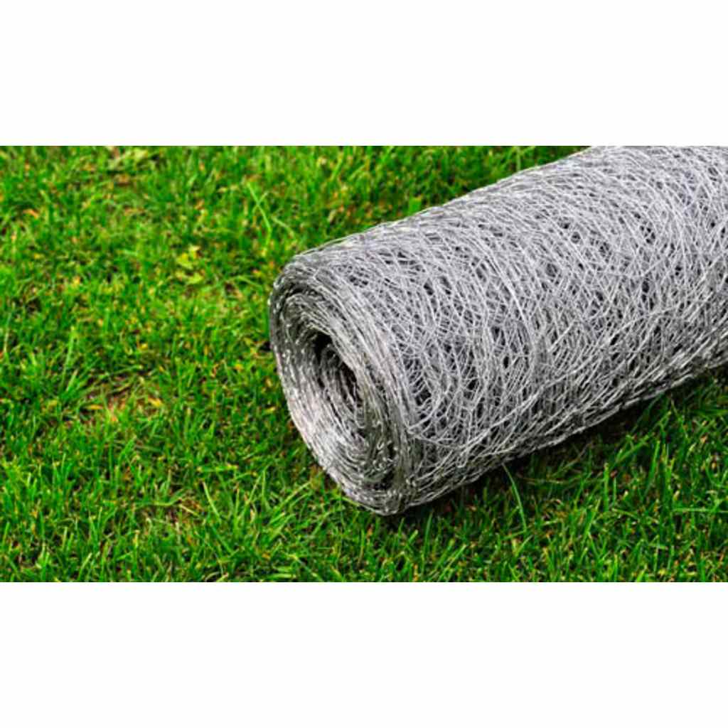 Cerca de arame p/ galinheiro 25x1 m aço galvanizado prateado