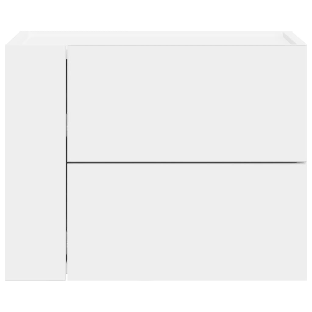 Mesa de cabeceira de parede 45x30x35 cm branco