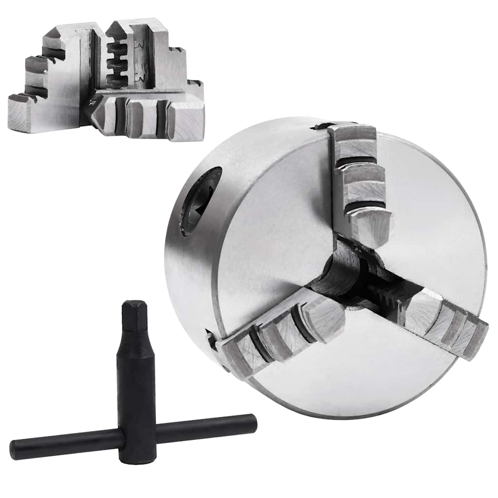 Bucha de torno autocentrante com 3 grampos 80 mm aço k11 80
