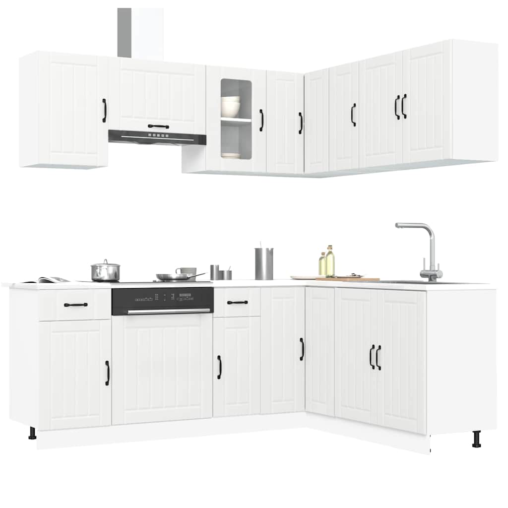 11 Peças armário de cozinha conjunto kalmar branca
