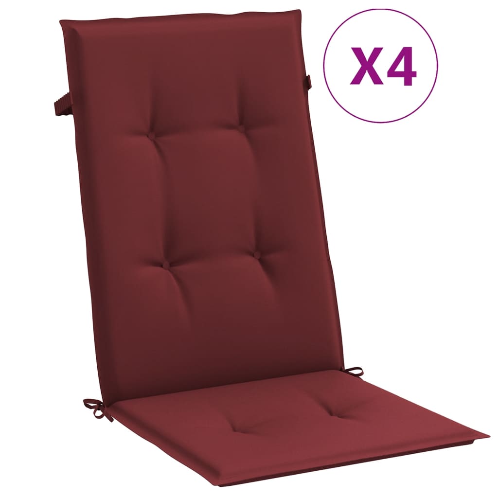 Almofadões cadeiras altas 4 pcs 120x50x4 cm mesclado tecido
