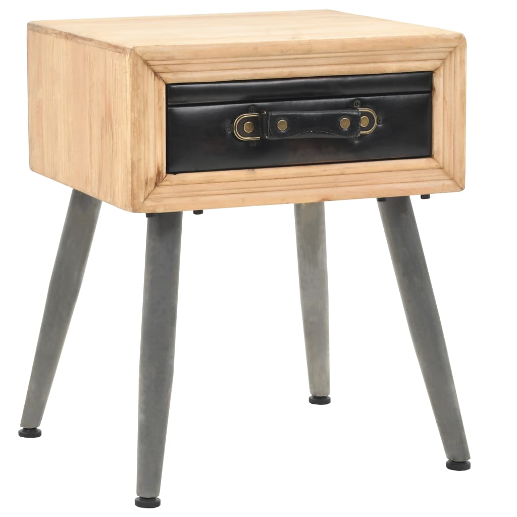 Mesa-de-cabeceira madeira de abeto maciça 43x38x50 cm