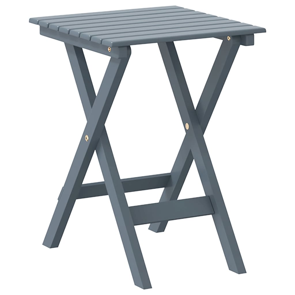 Cadeiras de baloiço 2 pcs c/ mesa dobrável álamo maciço cinza