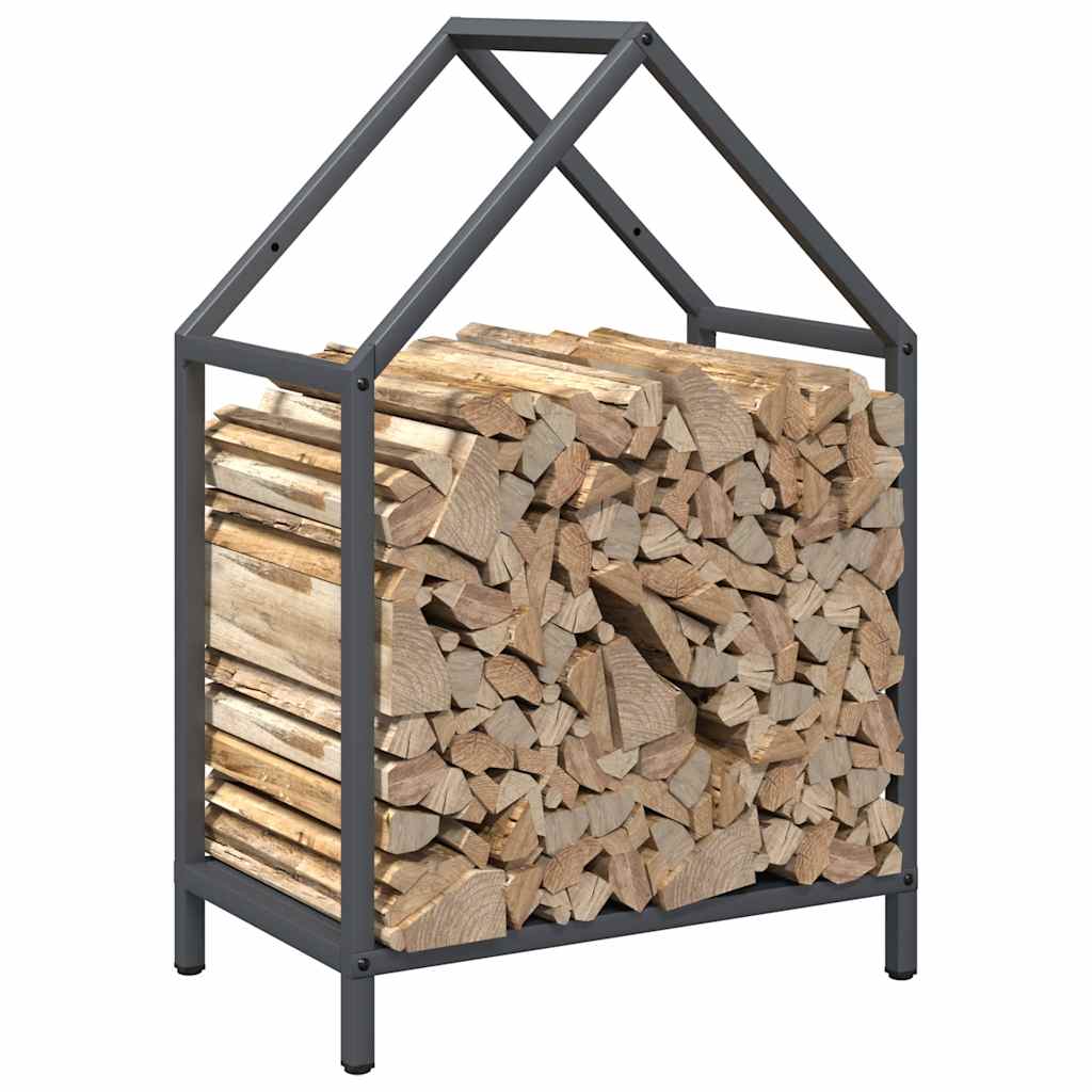Suporte para lenha 40x25x60 cm aço laminado a frio antracite