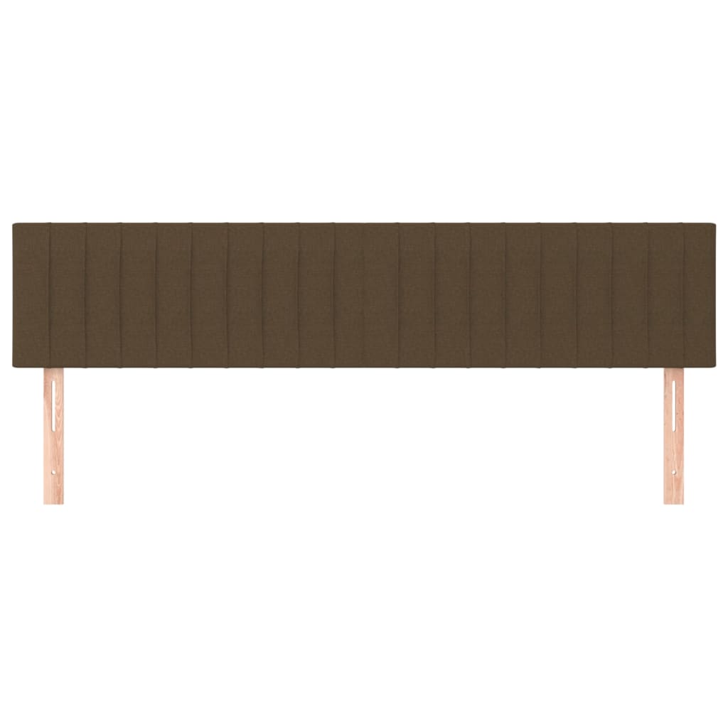 Cabeceiras castanho-escuro 180x5x78/88 cm tecido