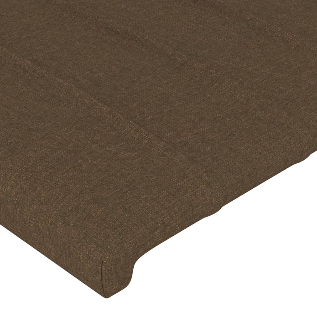 Cabeceiras castanho-escuro 180x5x78/88 cm tecido