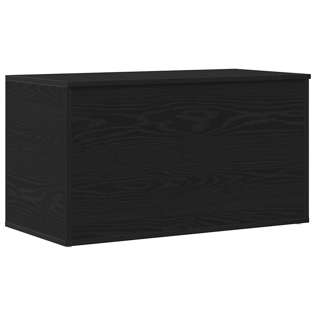 Caixa de armazenamento carvalho preto 84 x 42 x 46 cm