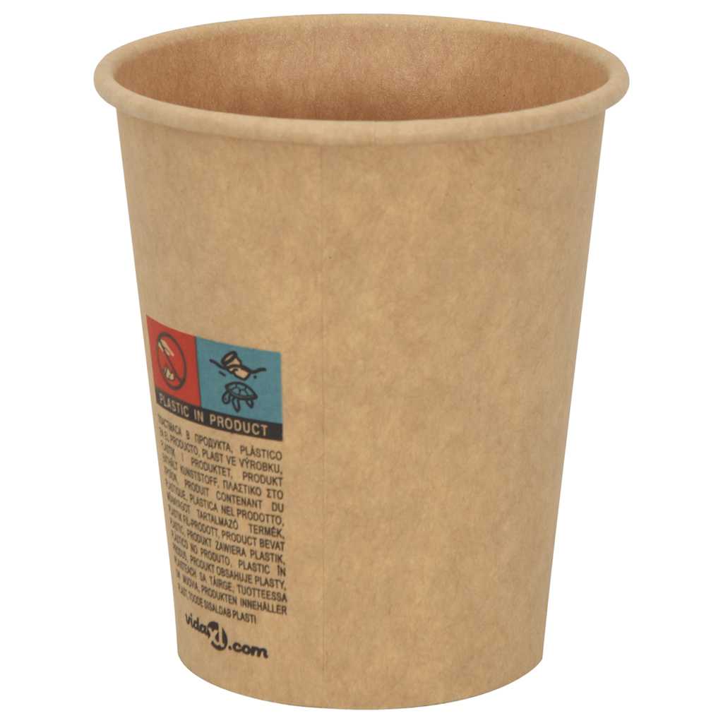 Copos de café de papel 1000 pcs 8oz 200ml castanho