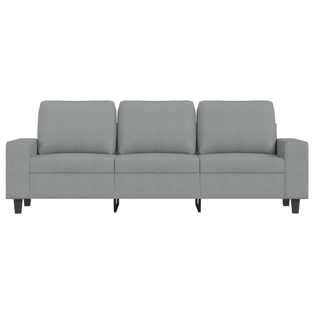 Sofá de 3 lugares 180 cm tecido cinza-claro