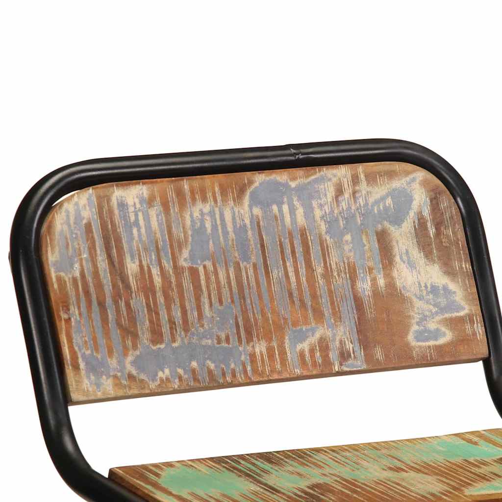 Bancos de bar 2 pcs 46x35,5x70 cm madeira maciça recuperada