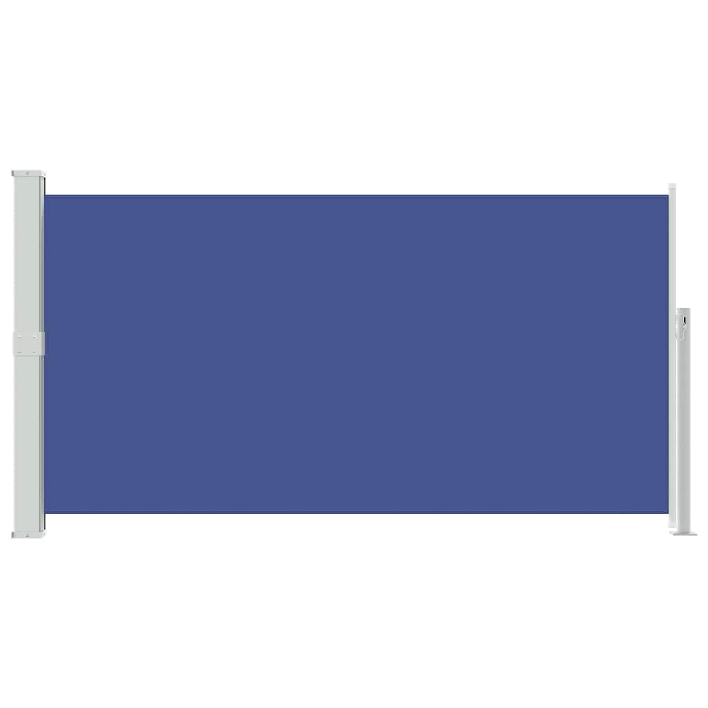 Toldo lateral retrátil para pátio 170x300 cm azul