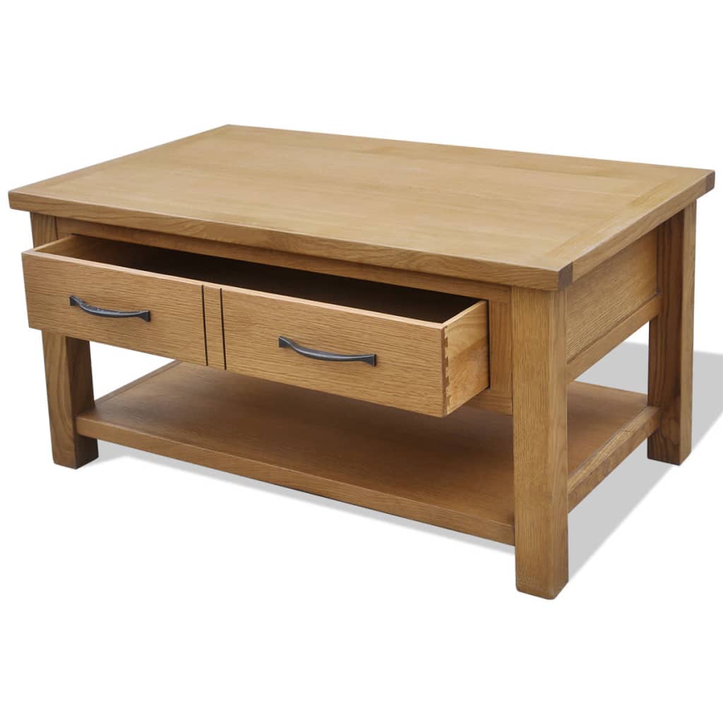 Mesa de centro 88x53x45 cm madeira carvalho maciça