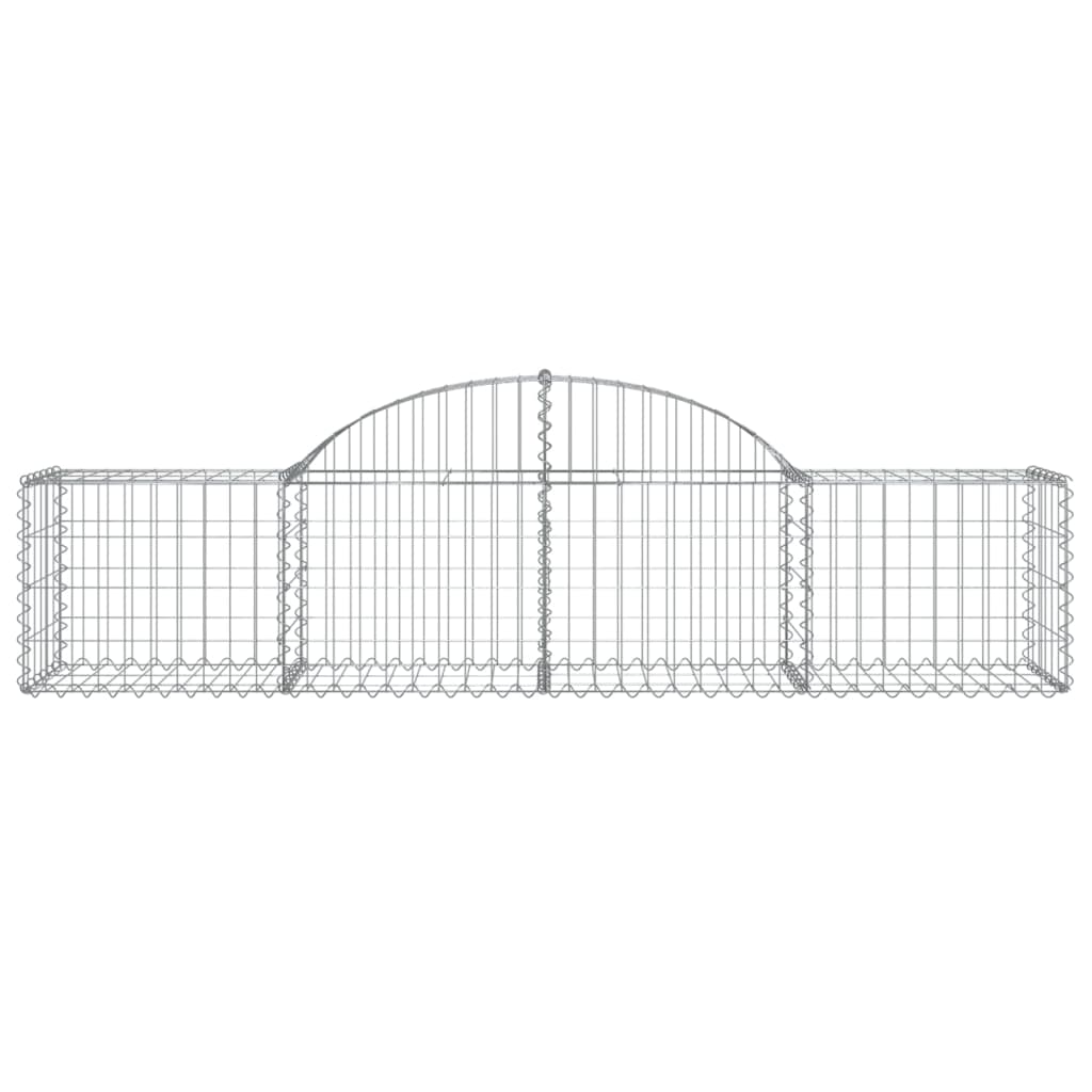 Cestos gabião arqueados 13pcs 200x50x40/60 cm ferro galvanizado