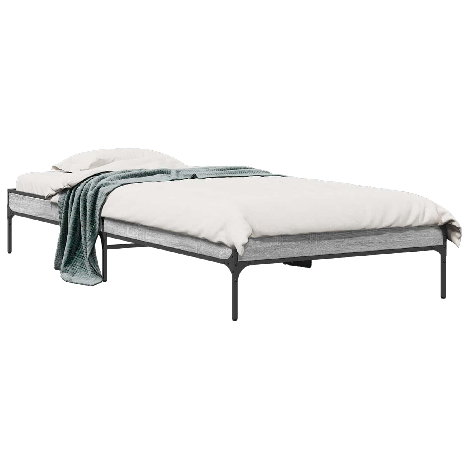 Estrutura da cama sonoma cinzento 80 x 200 cm