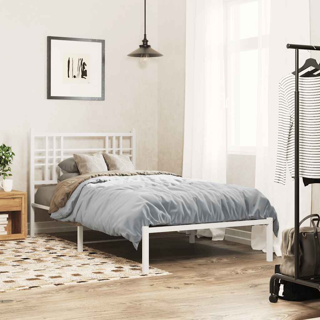 Cabeceira de substituição 100 cm metal branco