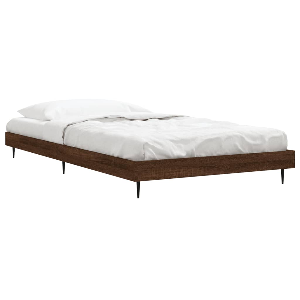Estrutura cama s/ colchão derivados madeira carvalho castanho