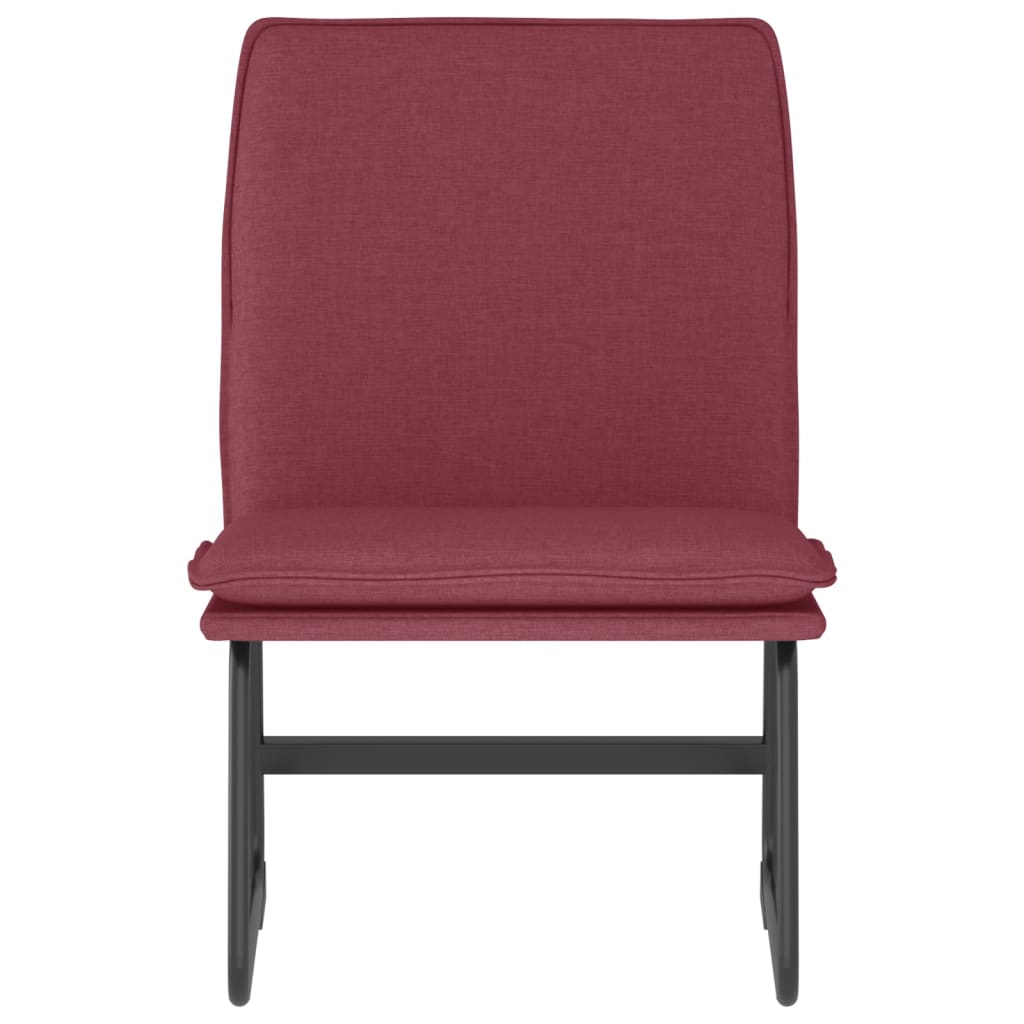 Cadeira lounge 52x75x76 cm tecido vermelho tinto