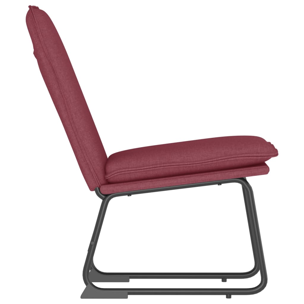 Cadeira lounge 52x75x76 cm tecido vermelho tinto