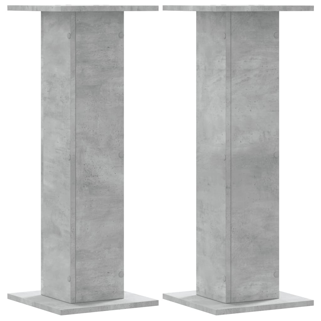Suportes de colunas 2 pcs derivados de madeira cinzento cimento