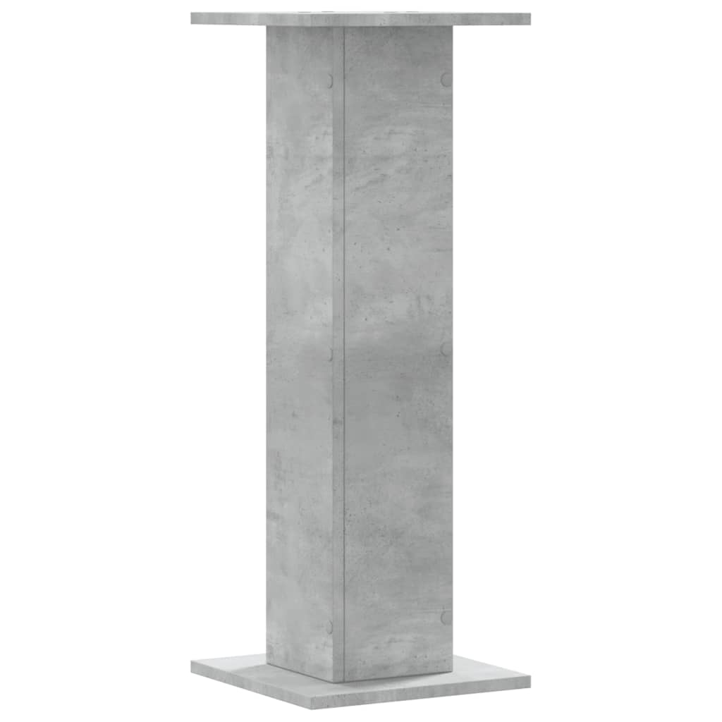 Suportes de colunas 2 pcs derivados de madeira cinzento cimento