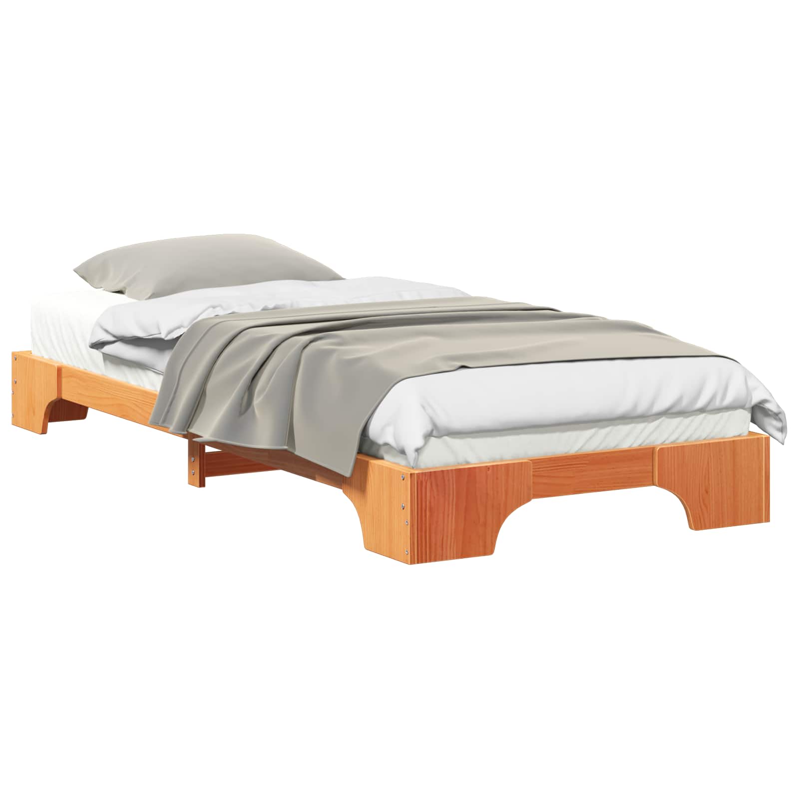 Estrutura da cama castanho 100 x 220 cm