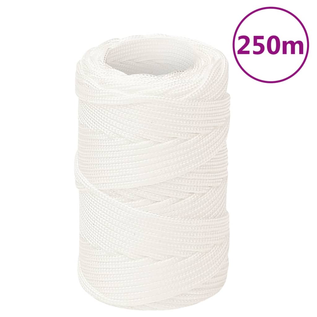 Corda de barco 2 mm 250 m polipropileno branco completo