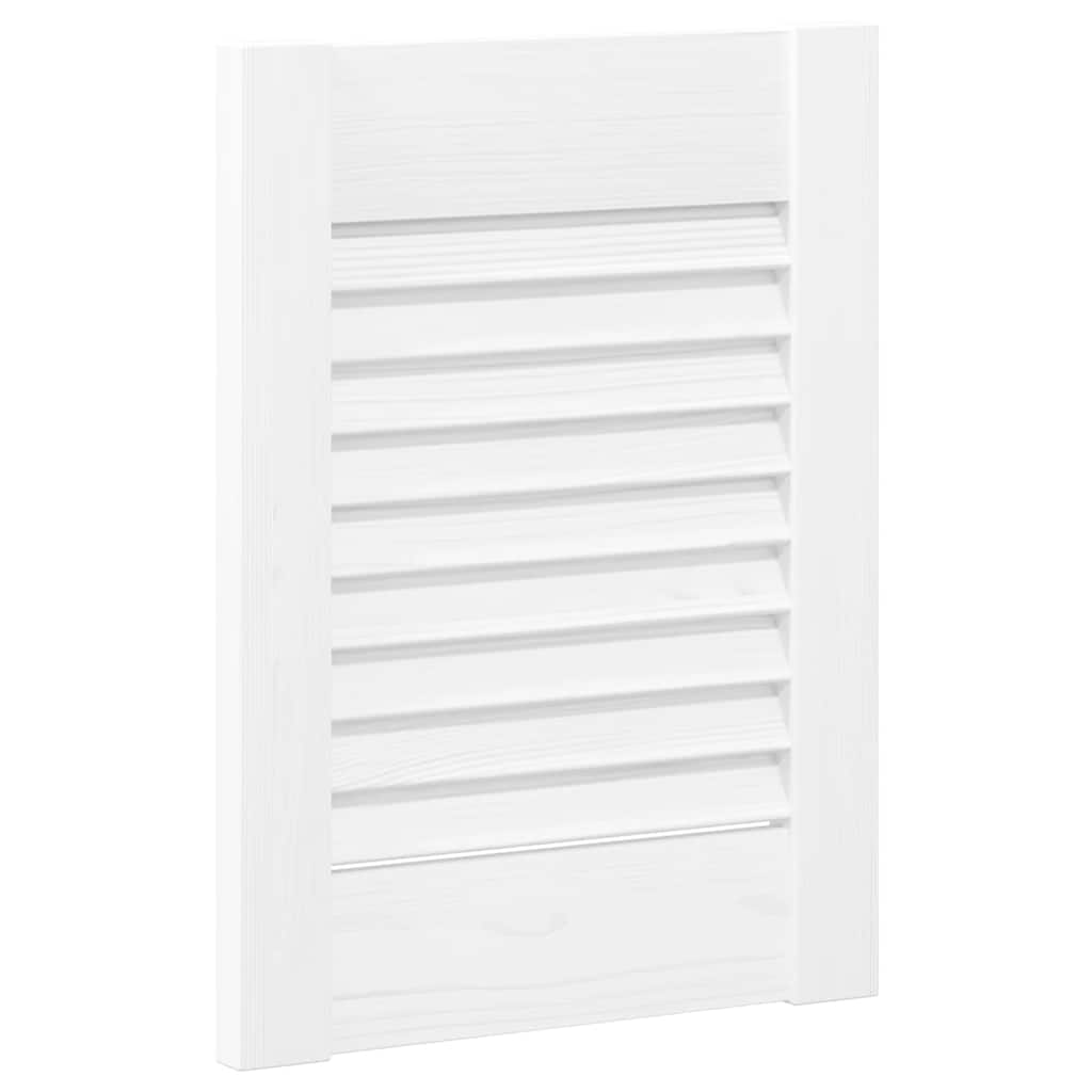 Portas de armário 2 pcs design de persiana 39,5x29,5 cm branco