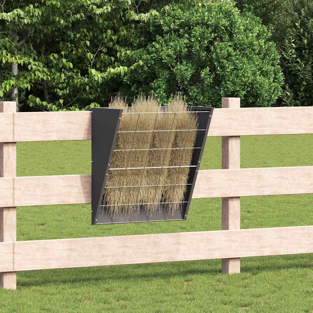 Comedouro suspenso de feno preto 61 x 33 x 66 cm