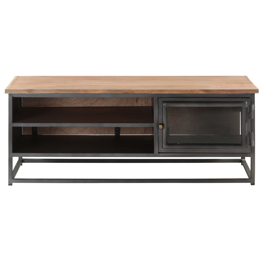 Mesa de centro 90x50x35 cm madeira de acácia maciça cinzento