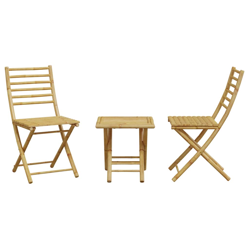 3 Pcs conjunto de bistrô em bambu