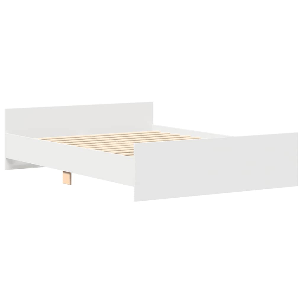 Estrutura de cama c/ painéis cabeceira e pés 150x200 cm branco