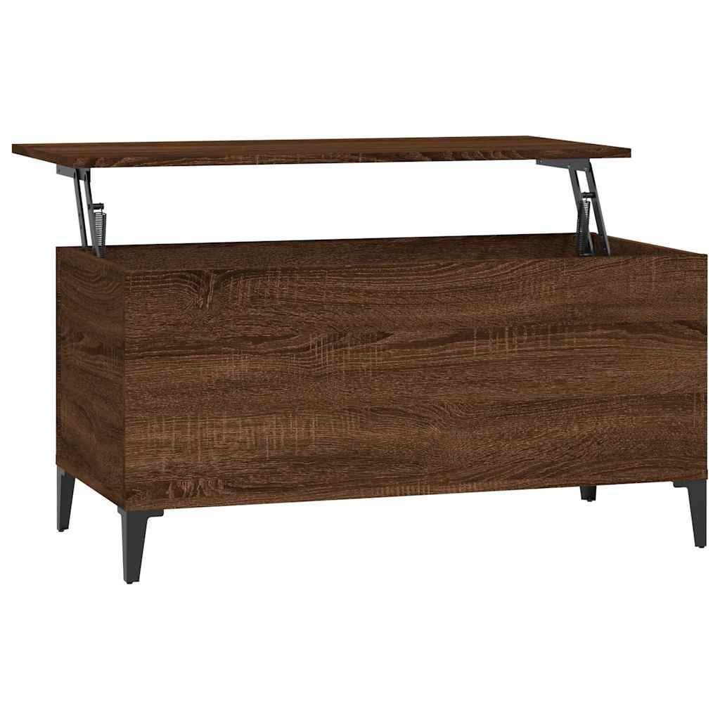 Mesa centro 90x44,5x45 cm derivados madeira carvalho castanho