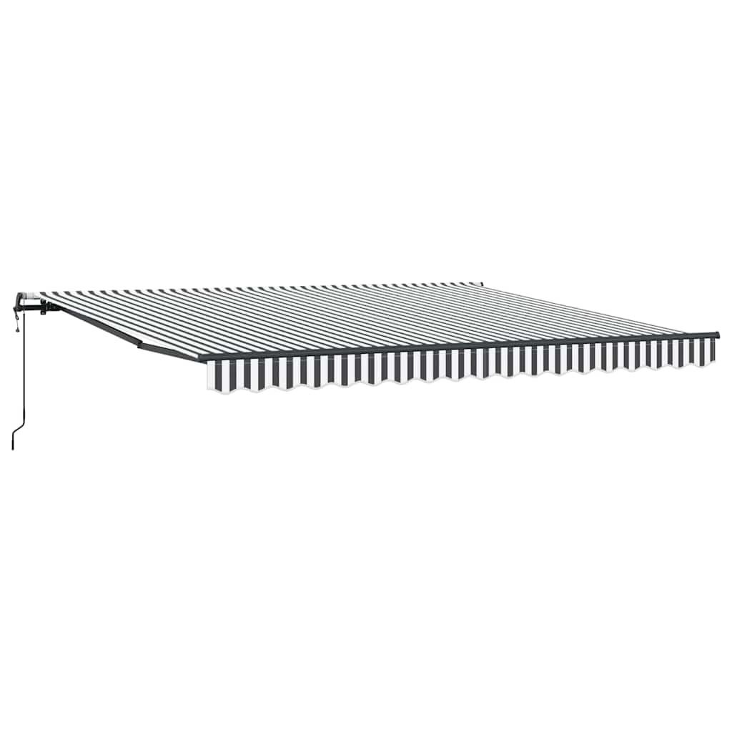 Toldo retrátil automático 400x300 cm antracite e branco