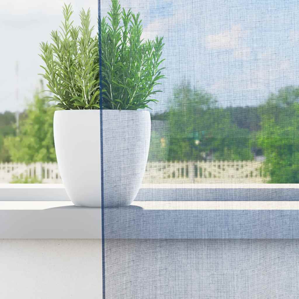 Cortinas de voile com ilhós 2 pcs azul real