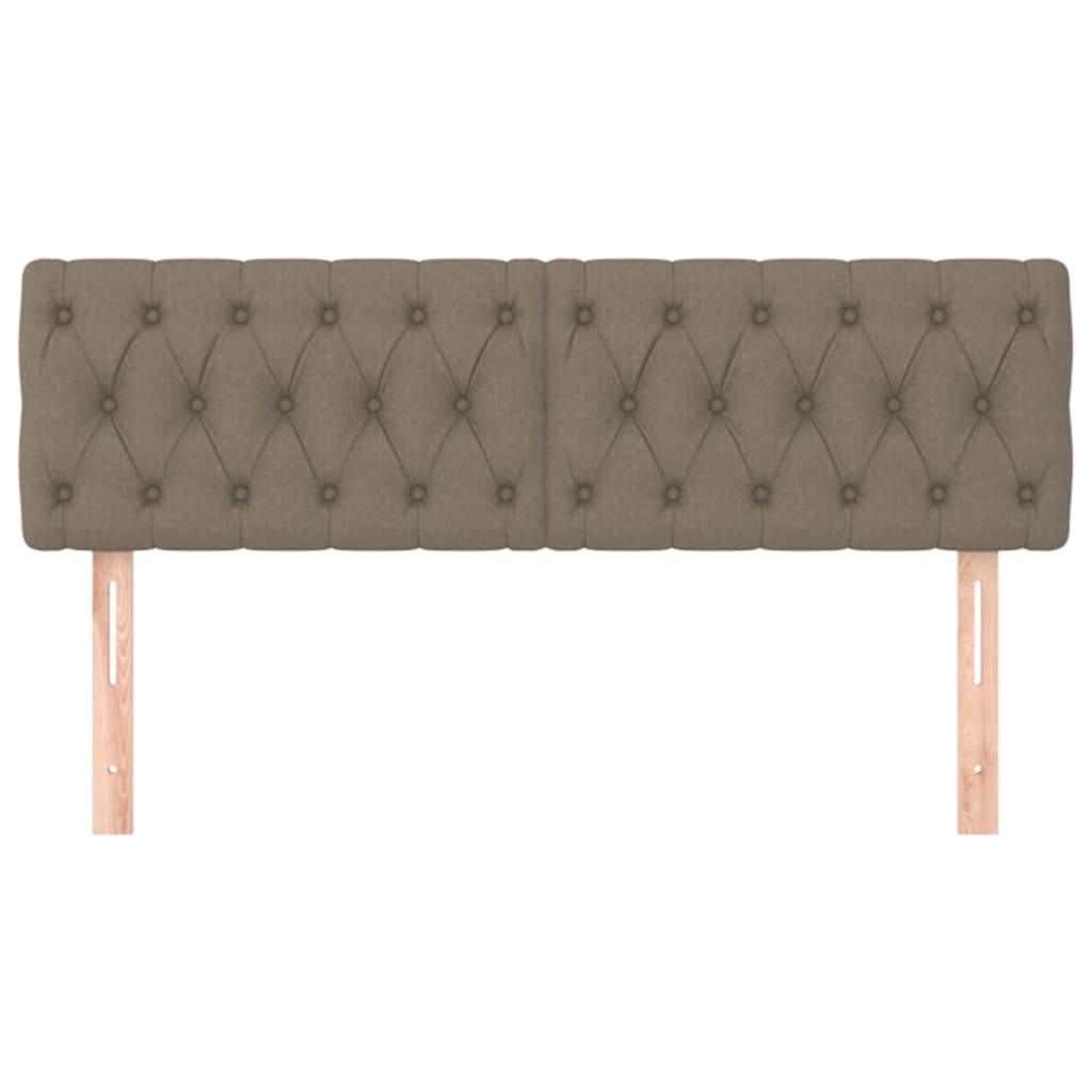 Cabeceiras tecido cinzento-acastanhado 160x7x78/88 cm