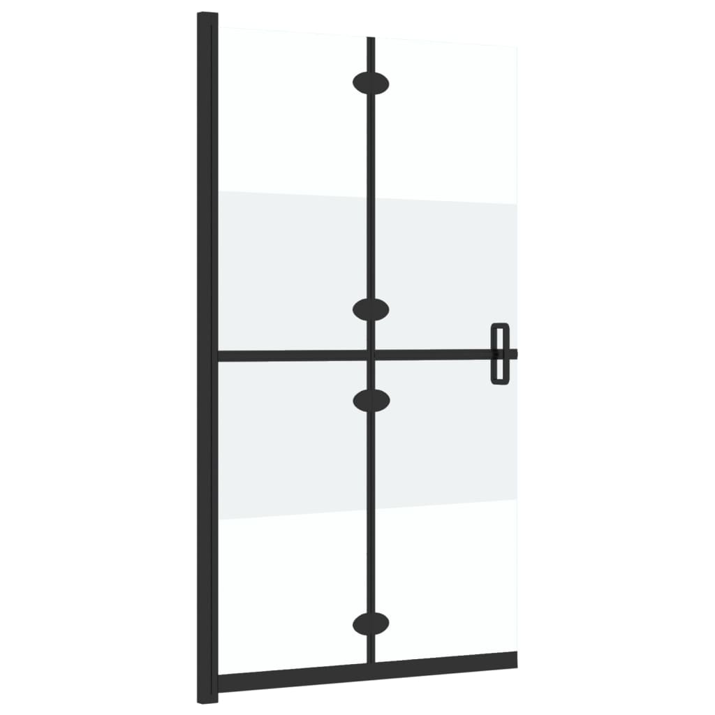 Divisória chuveiro dobrável 80x190 cm meio vidro fosco esg