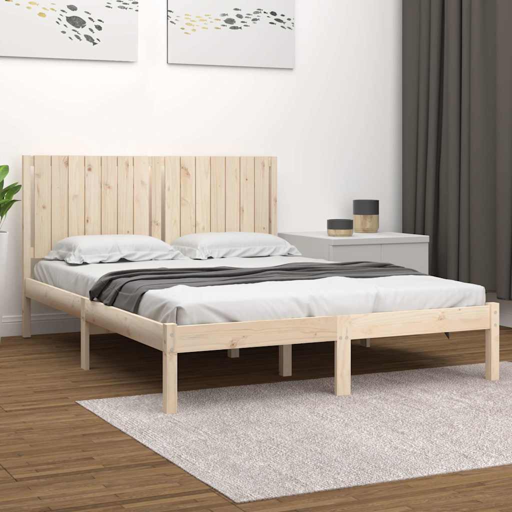 Cama sem colchão 160x200 cm madeira de pinho maciça