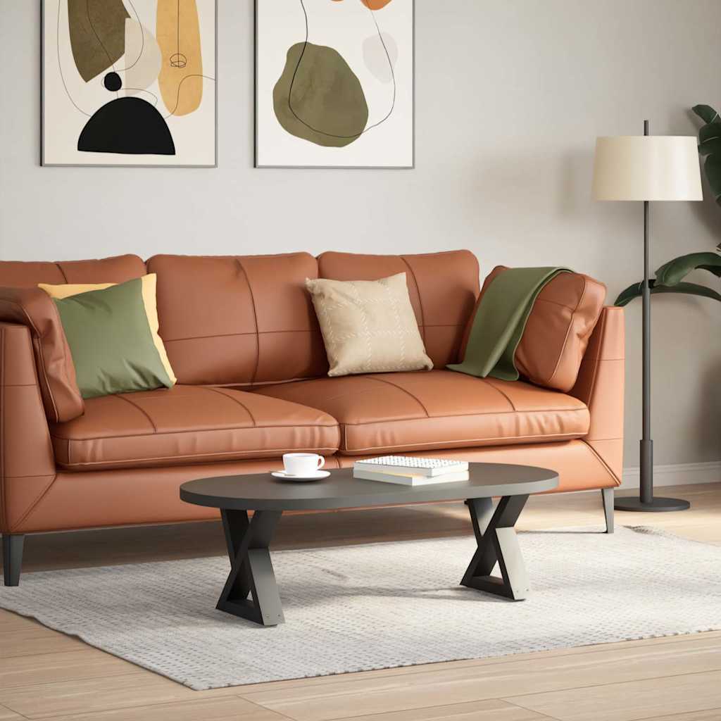 Pés para mesa de centro 2 peças antracite 30x(30-31,3) cm aço