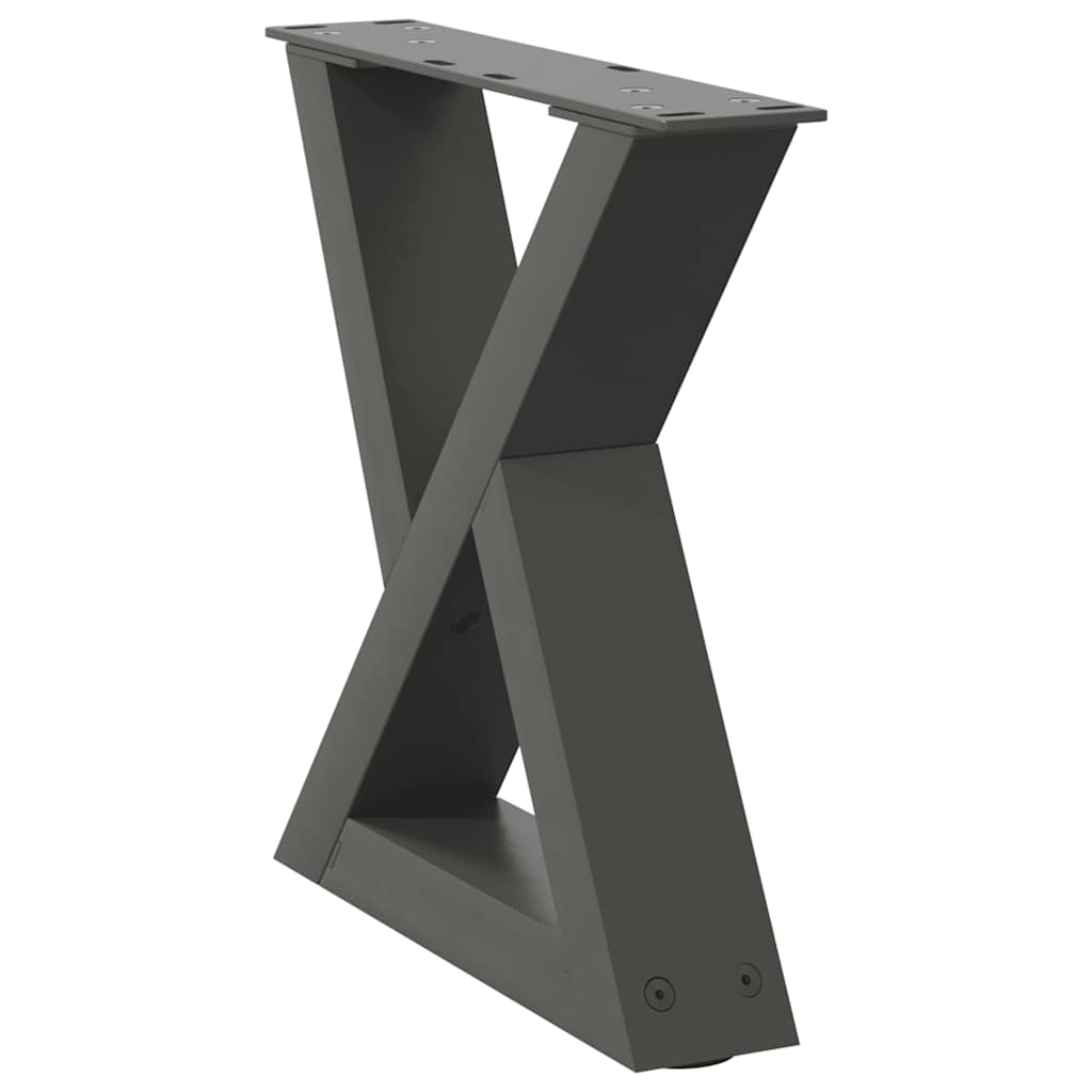 Pés para mesa de centro 2 peças antracite 30x(30-31,3) cm aço