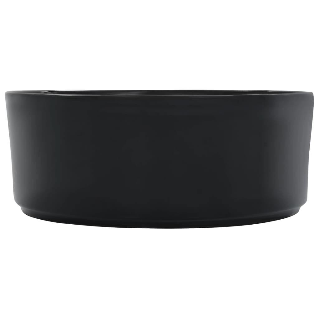 Lavatório 36x14 cm cerâmica preto
