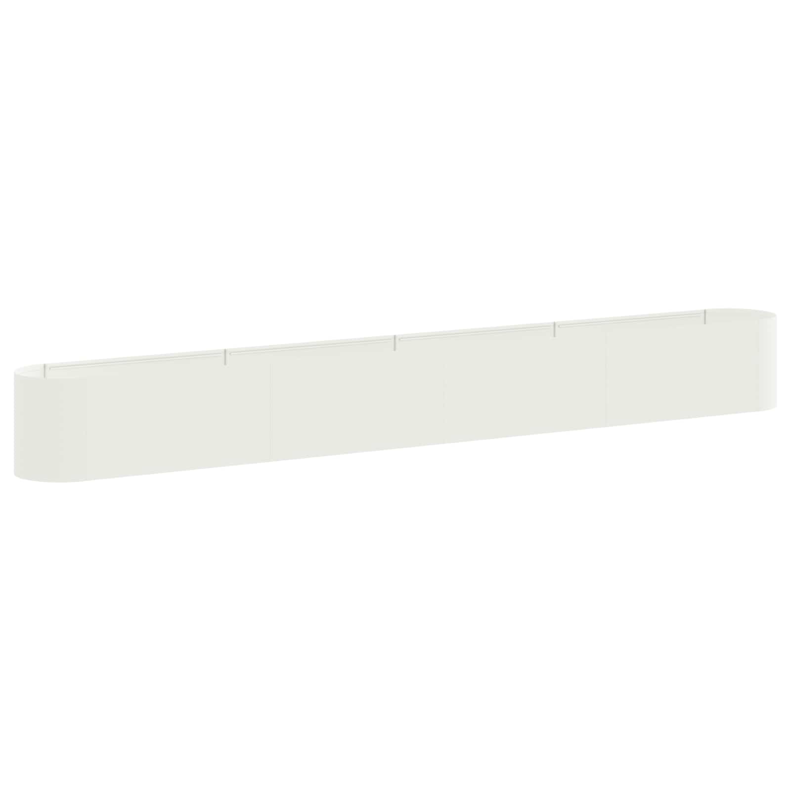 Cama de jardim elevada branco 360 x 40 x 40 cm