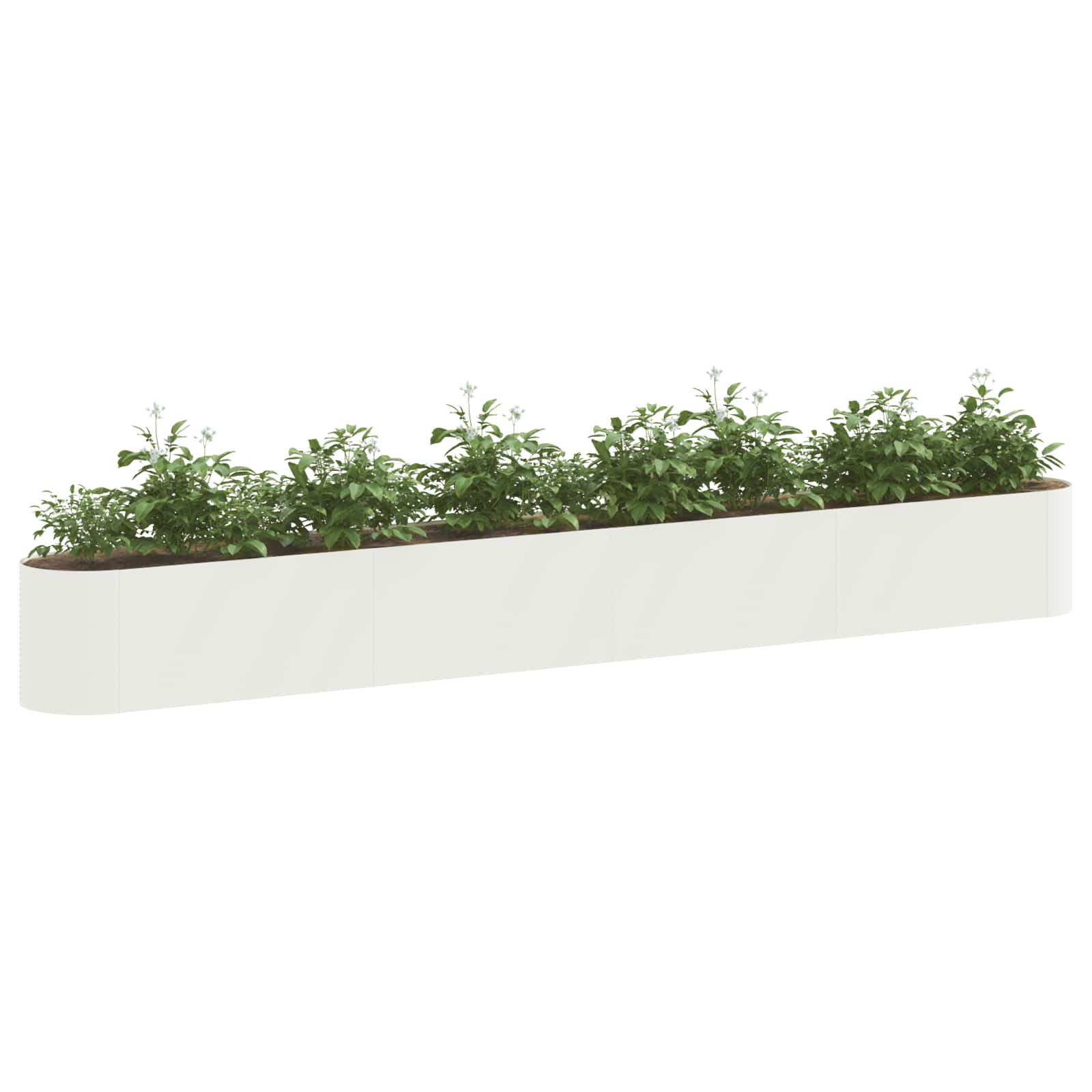 Cama de jardim elevada branco 360 x 40 x 40 cm